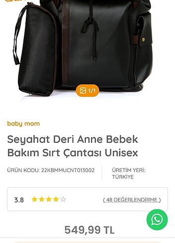 Bebek bakım çantası 