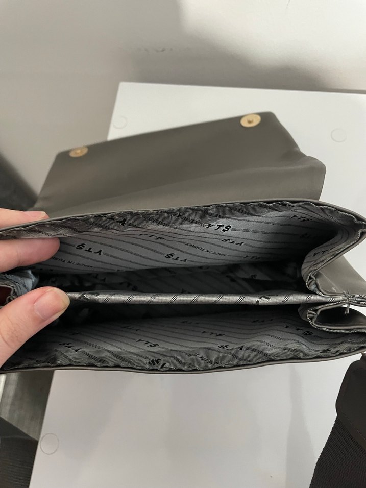 Gri Deri Kemer Detaylı Kadın Çanta - Görsel 3