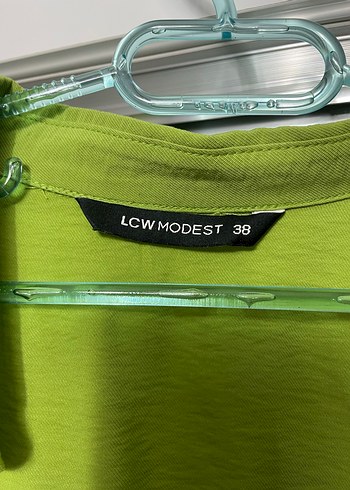 Düğmeli Yeşil Keten Kadın Gömlek - Görsel 2