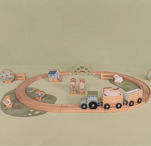 Little Dutch Ahşap Tren Çiftlik Oyuncak