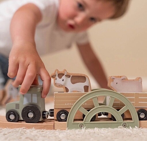 Beden Little Dutch Ahşap Tren Çiftlik Oyuncak