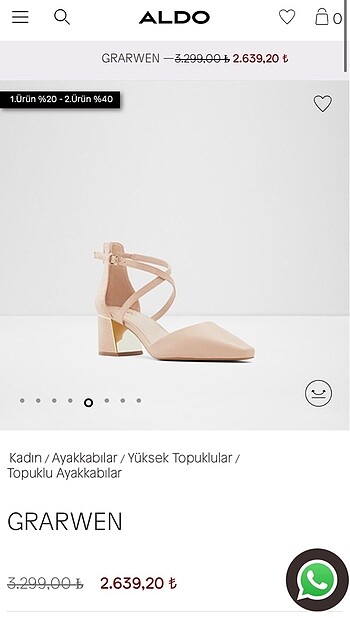 Aldo Aldo Pudra Süet Kalın Topuklu Ayakkabı