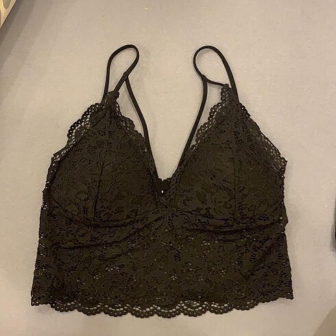 Penti Siyah Dantel Bralet