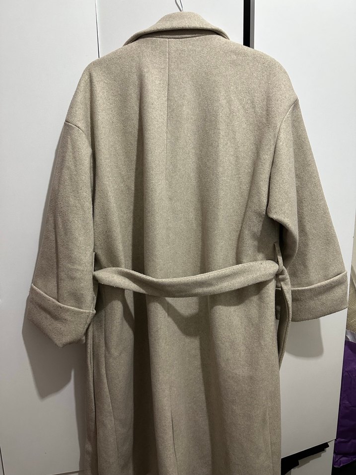 Bej Uzun Klasik Kaban - Görsel 2