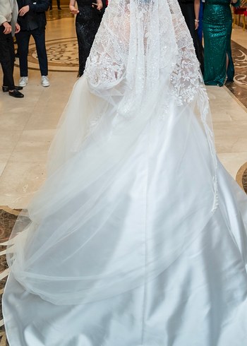 Klasik Zarif Straplez Prenses Gelinlik - Görsel 3