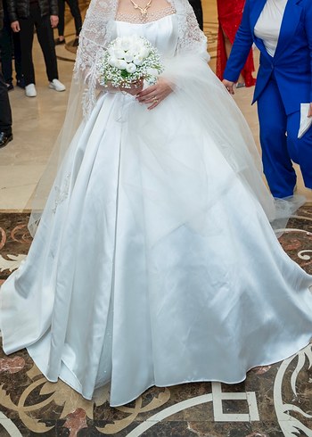 Klasik Zarif Straplez Prenses Gelinlik - Görsel 2