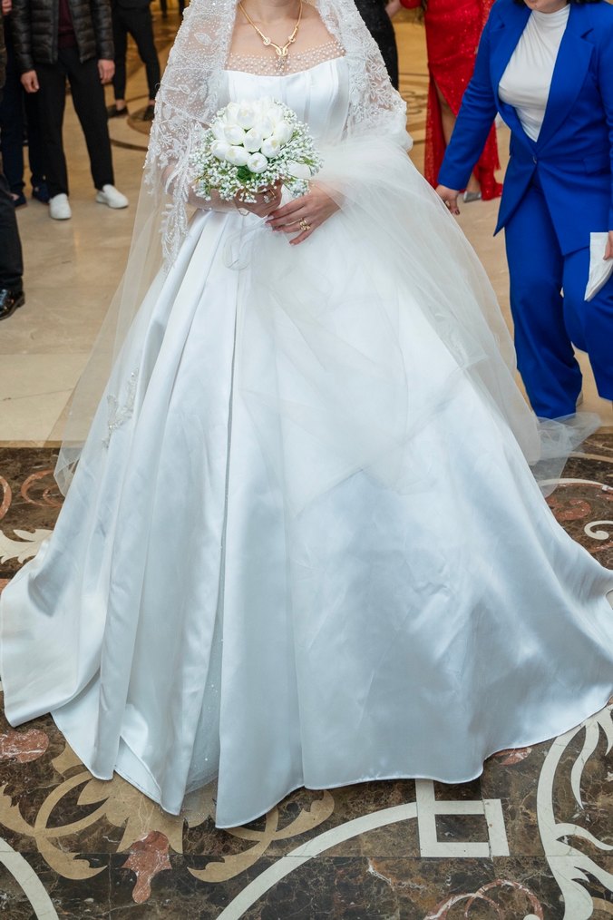 Klasik Zarif Straplez Prenses Gelinlik - Görsel 2