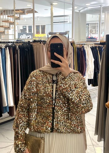 Payetli Bomber Ceket - Görsel 2