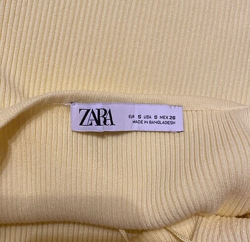 s Beden Zara Limon Sarısı Elbise