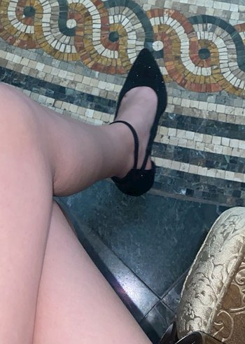 Siyah Tokalı İnce Topuklu Kadın Gece Ayakkabısı - Görsel 2