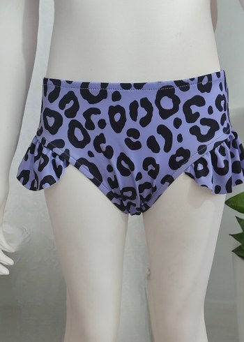 Kız Çocuk Lila Minnie Mouse Desenli Bikini ve Çanta - Görsel 6