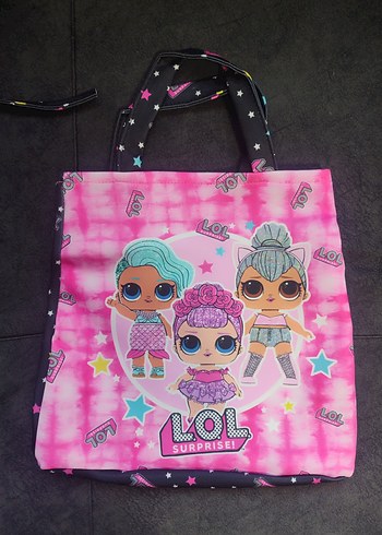 LOL Baskılı Kız Çocuk Bikini ve Çanta Seti - Görsel 5