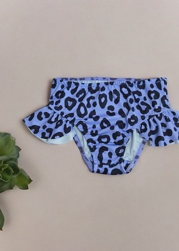 Kız Çocuk Lila Minnie Mouse Baskılı Bikini ve Çanta - Görsel 4