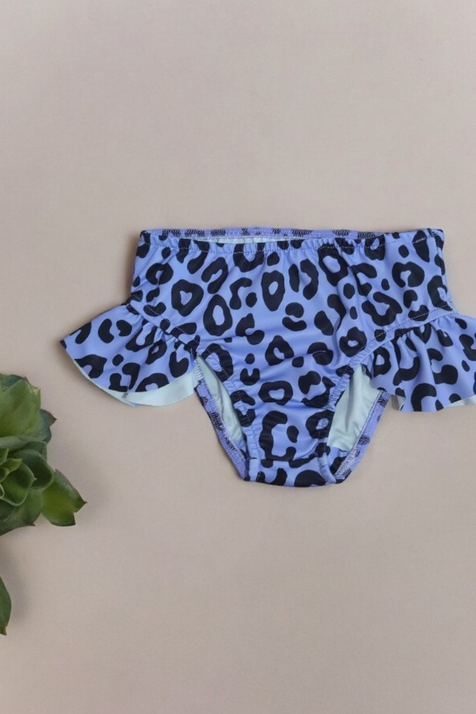 Kız Çocuk Lila Minnie Mouse Baskılı Bikini ve Çanta - Görsel 4