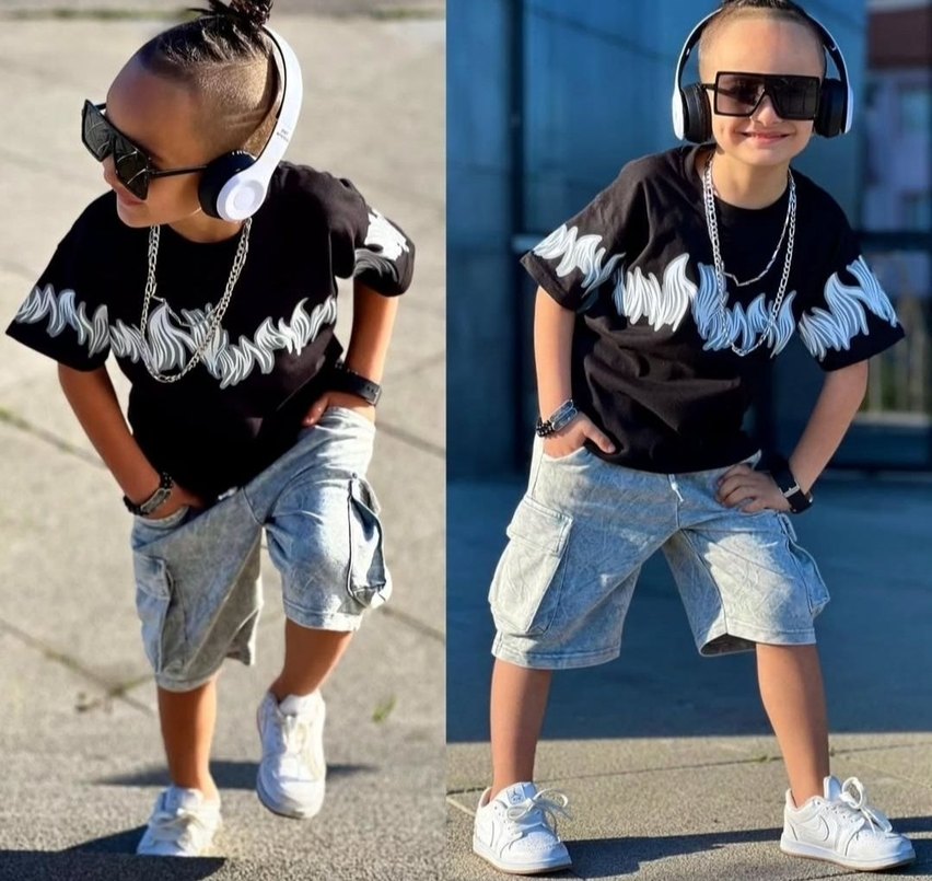 Erkek Çocuk Owersize Yazlık İkili Takim - Görsel 2