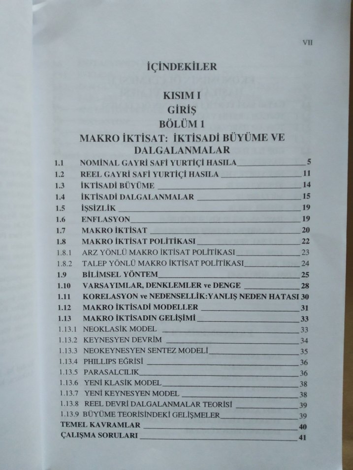 Makro İktisat - Erdal M. Ünsal, 10. Baskı - Görsel 2