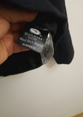 l Beden siyah Renk Düğmeli Siyah Midi Kadın Kaban