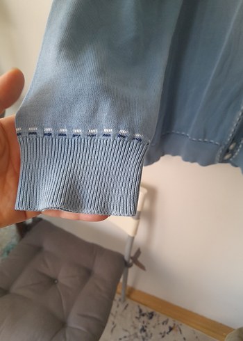 Hugo Boss Mavi Düğmeli Denim Kadın Hırka