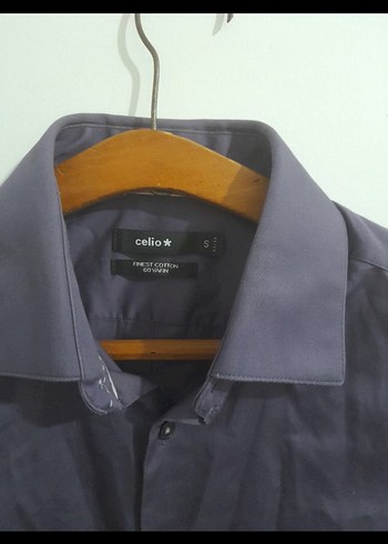 Erkek Mor Uzun Kollu Düğmeli Gömlek - Görsel 2