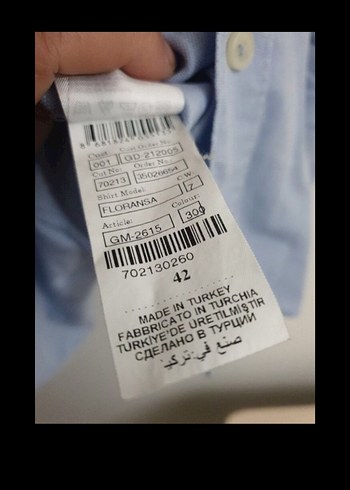 Mavi Keten Erkek Gömlek, Uzun Kollu, Düğmeli - Görsel 4