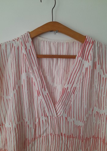 Pembe Bağlama Desenli Bohem Kadın Pareo - Görsel 3