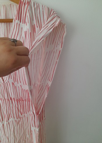 Pembe Bağlama Desenli Bohem Kadın Pareo - Görsel 4