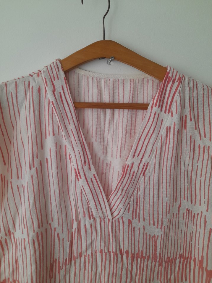 Pembe Bağlama Desenli Bohem Kadın Pareo - Görsel 3