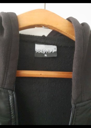 xl Beden siyah Renk Fermuarlı Siyah Kapüşonlu Erkek Sweatshirt