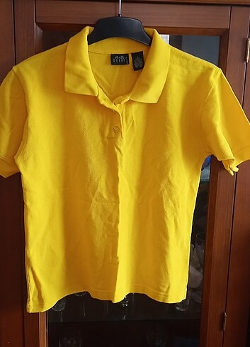 Sarı L@coste Dokuma Polo Yaka Tshirt S-M-L uygun