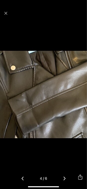 xs Beden siyah Renk stradivarius deri ceket