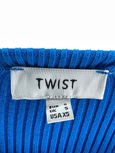 s Beden mavi Renk Twist Bluz %70 İndirimli.