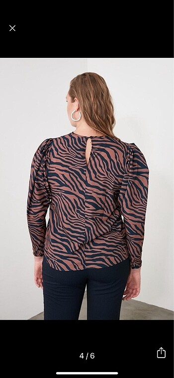 s Beden çeşitli Renk Zebra desen bluz