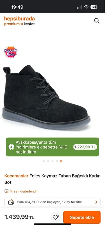 siyah süet bot