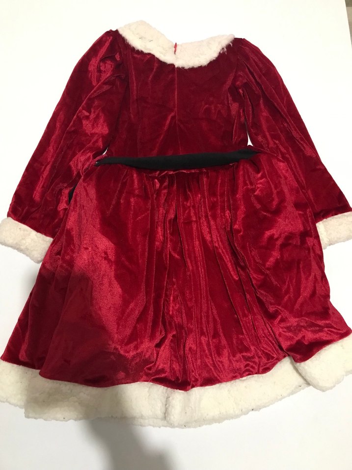 Beyaz Kürklü Kemerli Yılbaşı Elbisesi - Görsel 2