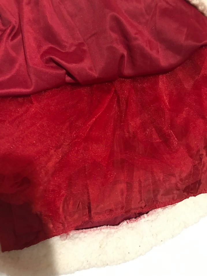 Beyaz Kürklü Kemerli Yılbaşı Elbisesi - Görsel 4