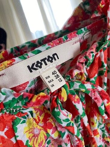 Koton Renkli çiçekli elbise