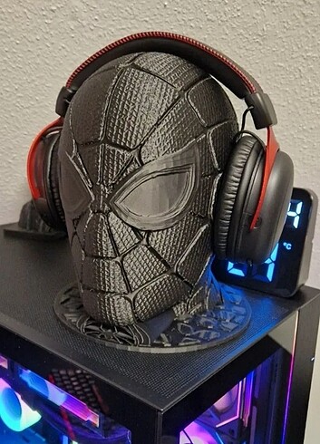 Spiderman örümcek adam figürlü kulaklık standı