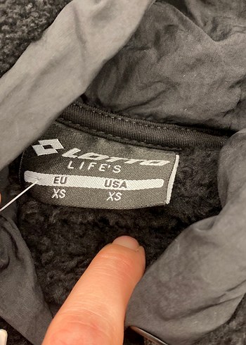 Lotto Gri Kapüşonlu Peluş Sweatshirt