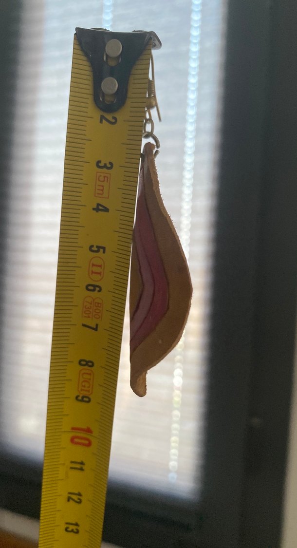 Deri el yapımı Küpe - Görsel 2