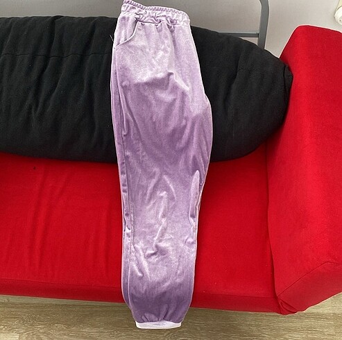 Lila kadife eşofman altı