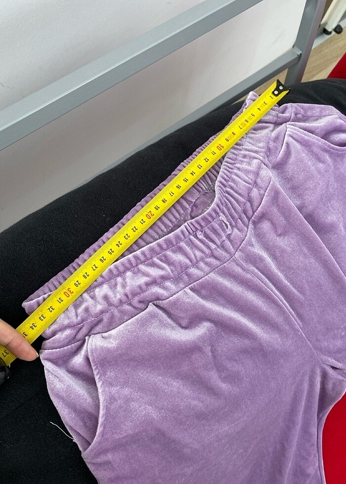 Lila kadife eşofman altı - Görsel 4