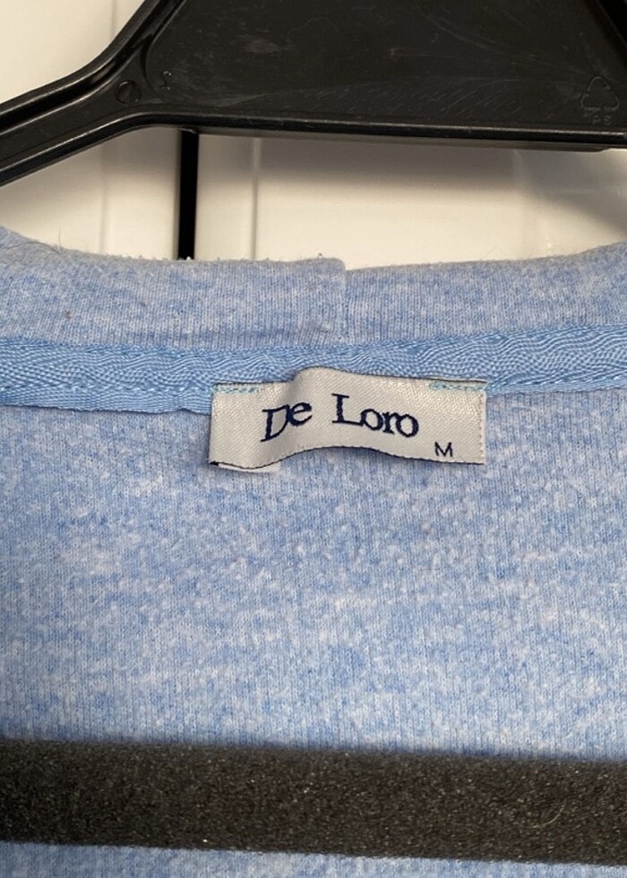 Kapşonlu ceket bebek mavisi - Görsel 2