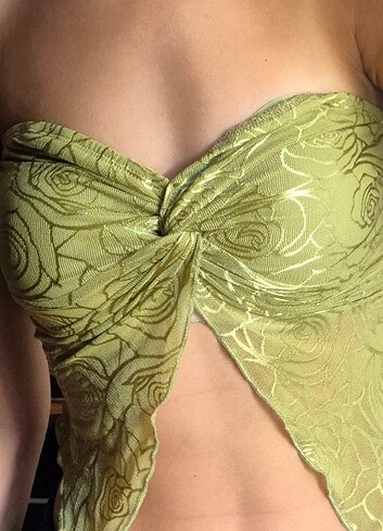 Zara Straplez crop bluz