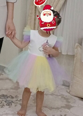 24-36 Ay Beden çeşitli Renk Kız çocuk elbisesi