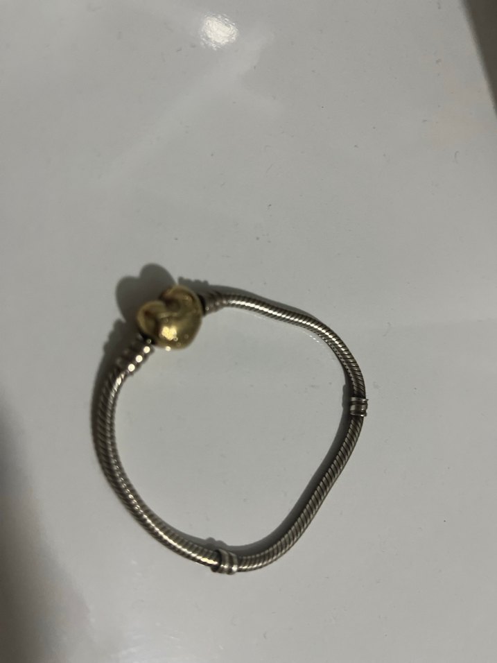 Zincir Detaylı Gri Yılan Desenli Kadın Bileklik - Görsel 2