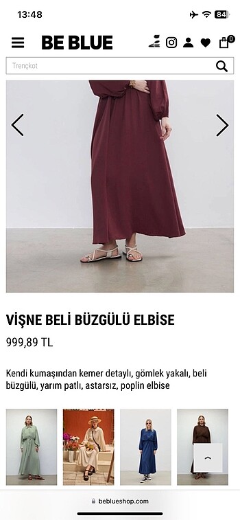 s Beden bordo Renk Be Belue Beli Büzgülü Elbise
