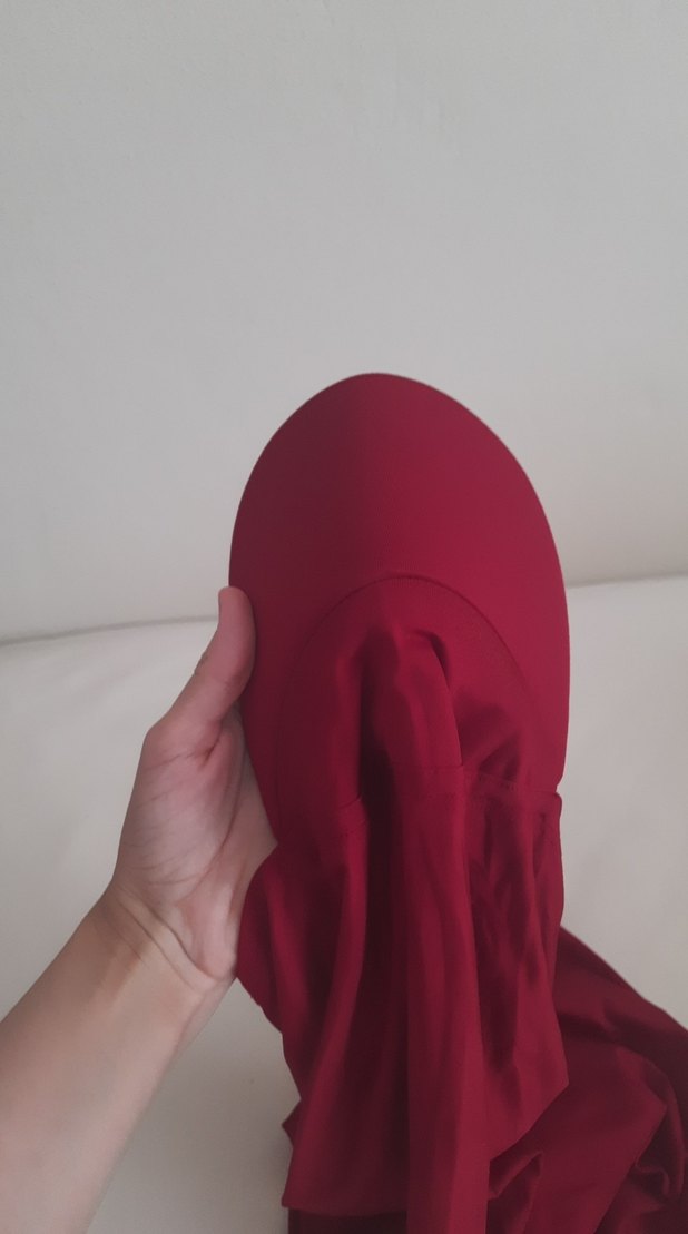 tesettür şapkalı havuz bonesi - Görsel 5