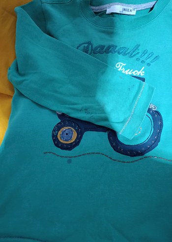 Erkek Bebek Traktör Baskılı Uzun Kollu Takım - Görsel 3