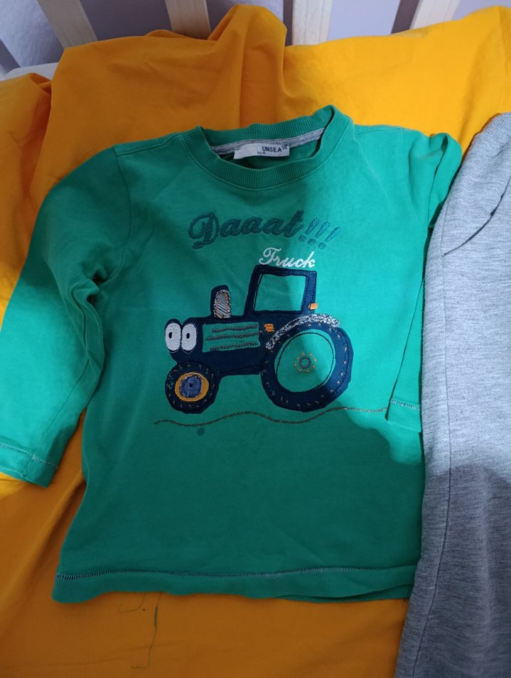 Erkek Bebek Traktör Baskılı Uzun Kollu Takım - Görsel 2