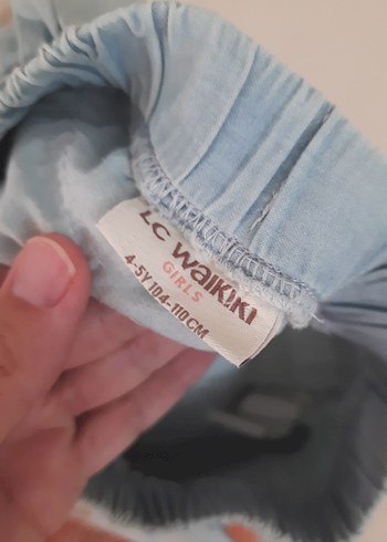 LC Waikiki Fırfırlı Mavi Kız Kot Etek